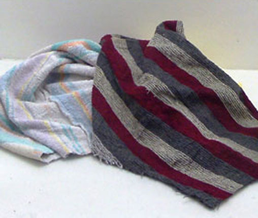 Multi color textile samples